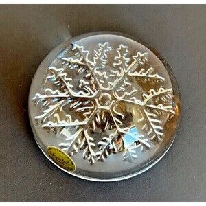 CRISTAL France Snowflake Paperweight Garanti Plus DE 24% Genuine Lead Crystal
